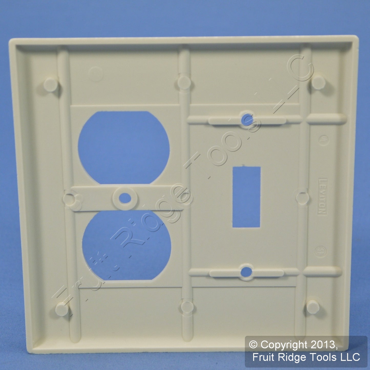 Leviton 80505-T Light Almond 2-Gang Toggle Duplex Plastic Midway Wallplate Cover