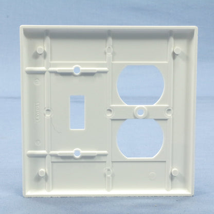 Leviton 80505-W White 2-Gang Toggle Duplex Plastic Midway Wallplate Cover 25pcs