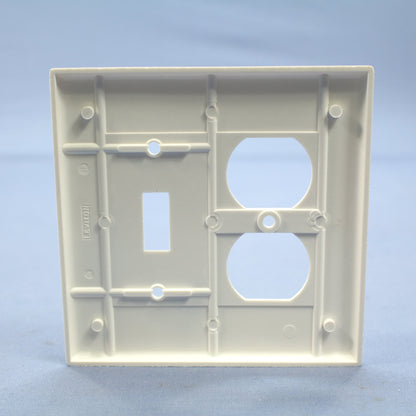 Leviton 80505-W White 2-Gang Toggle Duplex Plastic Midway Wallplate Cover 50pcs