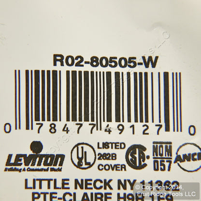 Leviton 80505-W white 2-Gang Midway Toggle Switch Duplex Outlet Wallplate Cover
