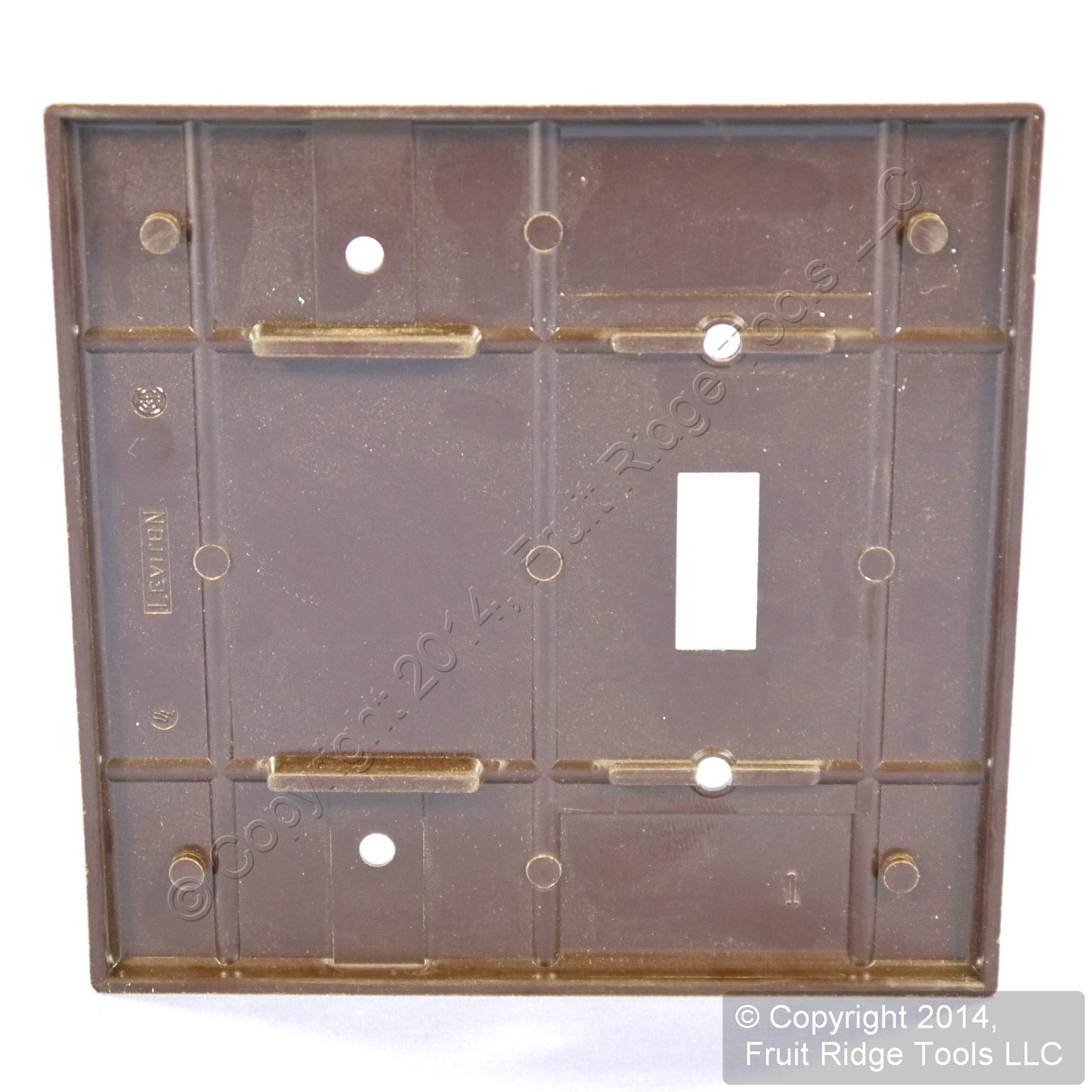 Leviton 80506 Brown Midway 2-Gang Toggle Blank Plastic Wallplate Cover Box Mount