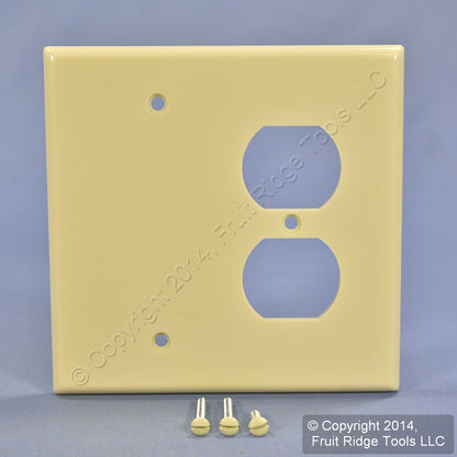 Leviton Midway Ivory Residential Blank Receptacle Combo Cover Wallplate 80508-I
