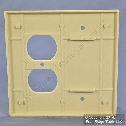 Leviton Midway Ivory Residential Blank Receptacle Combo Cover Wallplate 80508-I
