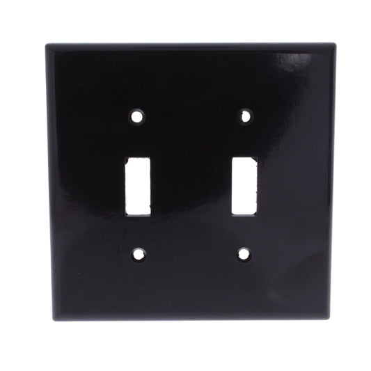 Leviton 80509 Brown 2-Gang Toggle Switch Plastic Midway Wallplate Cover Plate