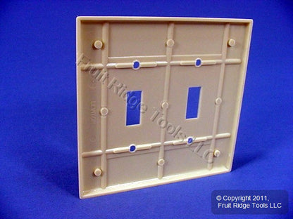 Leviton Ivory Midway 2-Gang Toggle Switch Cover Wall Plate Switchplate 80509-I
