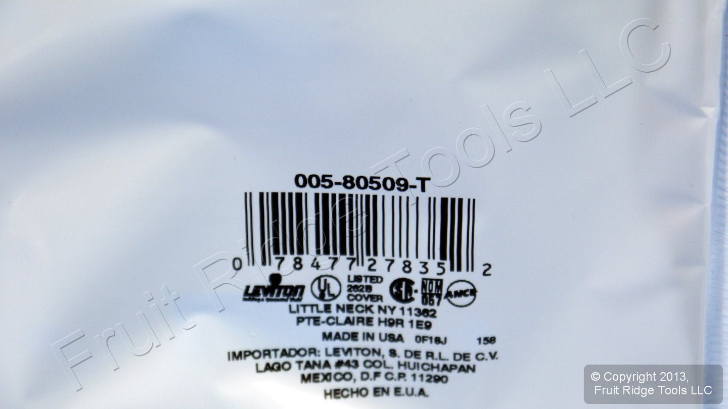 Leviton 80509-T Light Almond 2-Gang Toggle Switch Plastic Midway Wallplate Cover