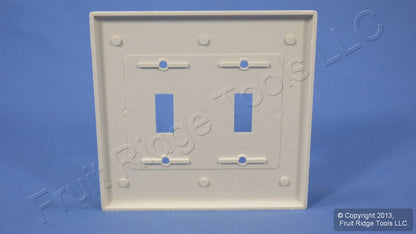 Leviton 80509-T Light Almond 2-Gang Toggle Switch Plastic Midway Wallplate Cover
