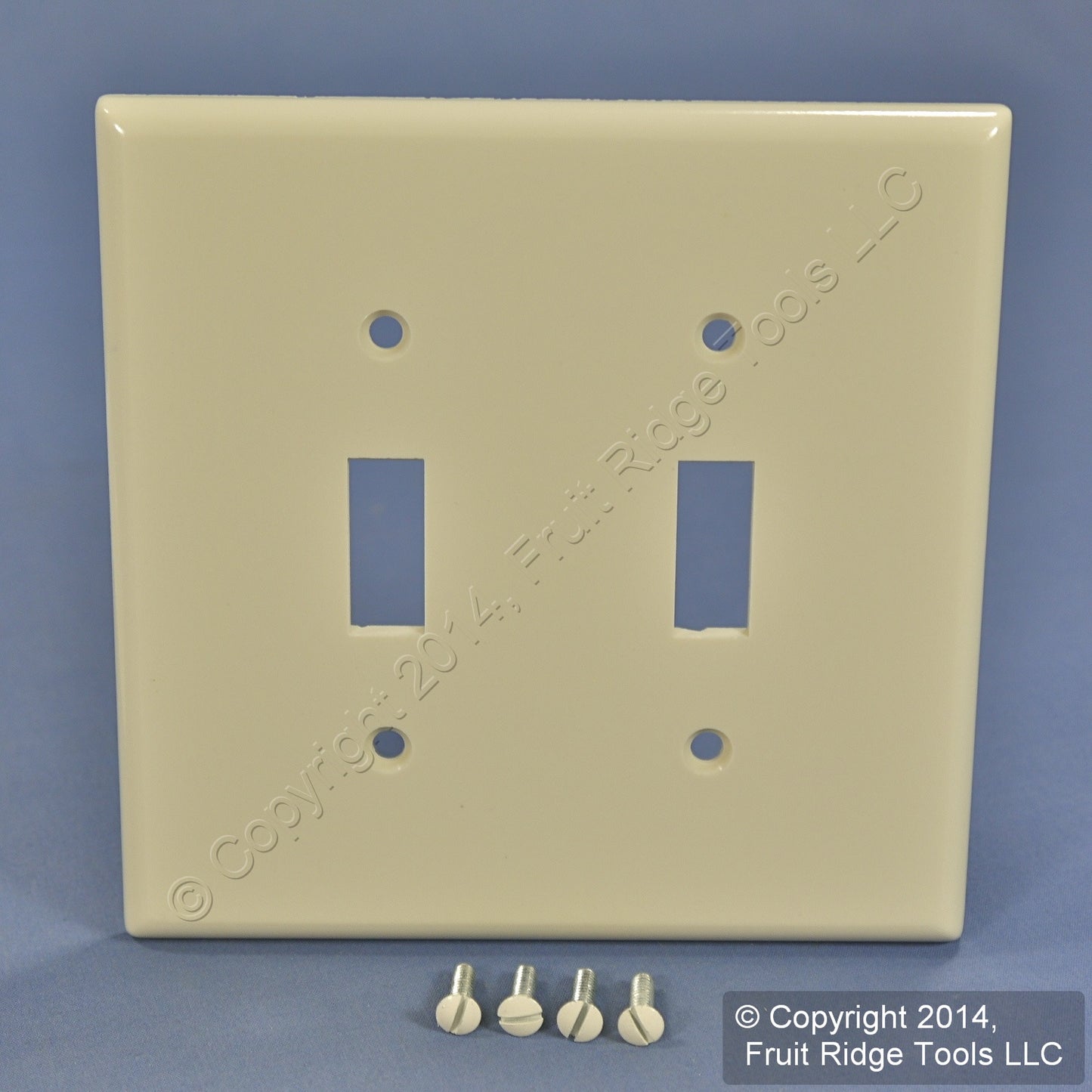 Leviton 80509-T Light Almond 2-Gang Toggle Plastic Midway Wallplate Cover 2-pack