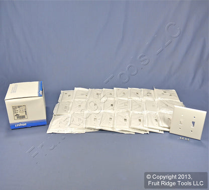Leviton 80509-W White 2-Gang Toggle Switch Plastic Midway Wallplate Covers 25pcs