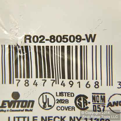Leviton White Midway 2-Gang Toggle Switch Cover Wall Plate Switchplate 80509-W