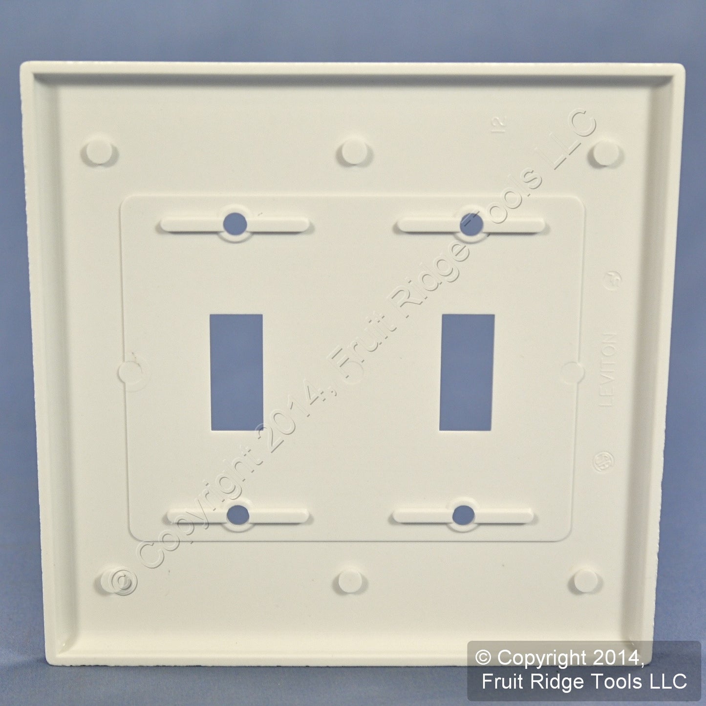 Leviton White Midway 2-Gang Toggle Switch Cover Wall Plate Switchplate 80509-W