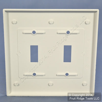 Leviton White Midway 2-Gang Toggle Switch Cover Wall Plate Switchplate 80509-W