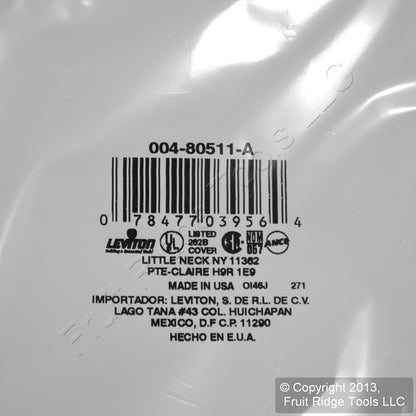 Leviton 80511-A Almond 3-Gang Toggle Switch Plastic Midway Wallplate Cover Plate
