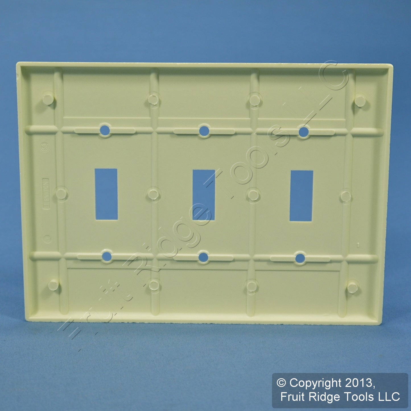 Leviton 80511-A Almond 3-Gang Toggle Switch Plastic Midway Wallplate Cover Plate