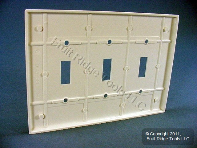 Leviton White Midway 3-Gang Light Switch Cover Plate Triple Wallplate 80511-W