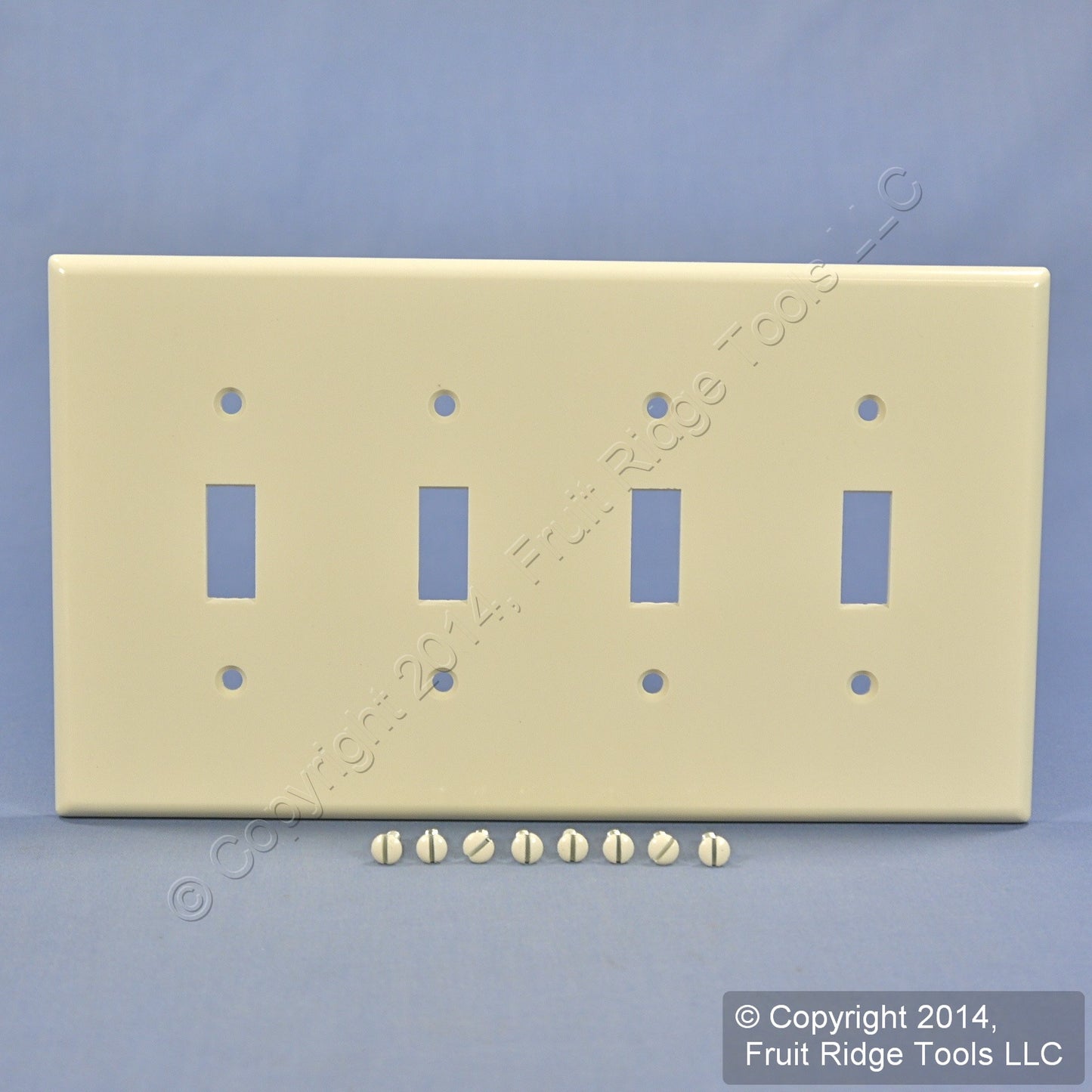 Leviton 80512-T Light Almond 4-Gang Toggle Switch Plastic Midway Wallplate Cover