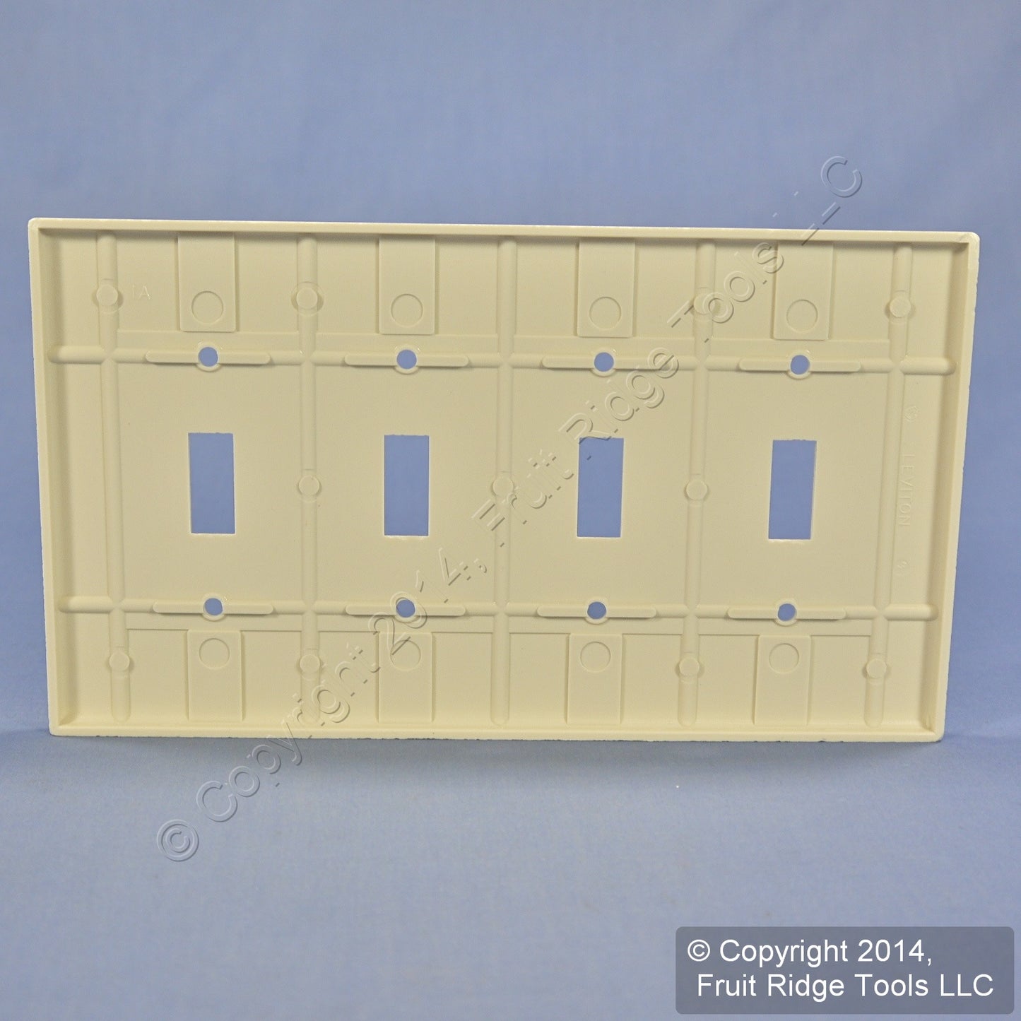 Leviton 80512-T Light Almond 4-Gang Toggle Switch Plastic Midway Wallplate Cover