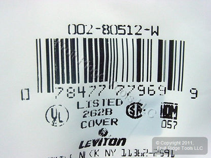 Leviton 80512-W White 4-Gang Toggle Switch Plastic Midway Wallplate Cover Plate