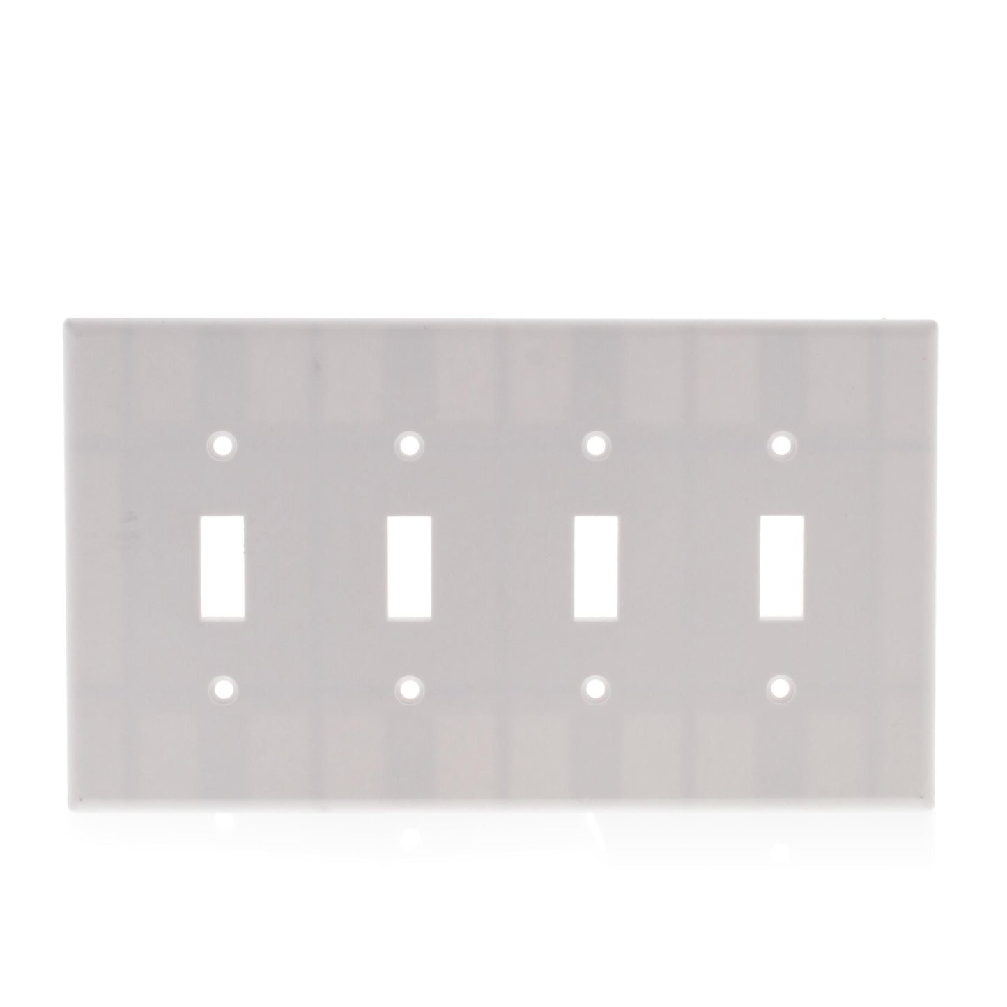Leviton 80512-W White Midway 4Gang Toggle Switch Cover Plastic Wallplate 10-Pack