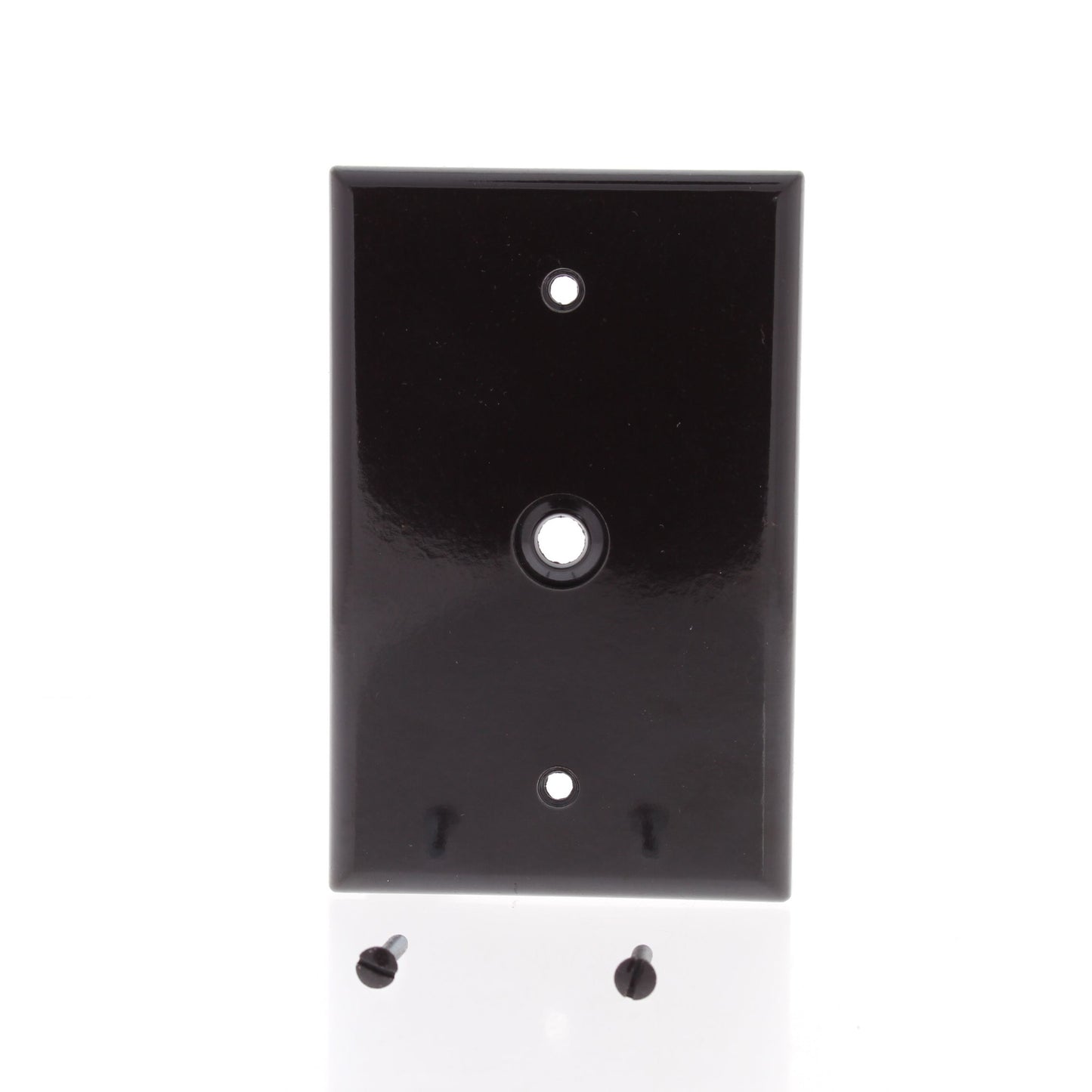 Leviton 80513 Brown 1-Gang .312" Midway Phone Cable Thermoset Wallplate Cover