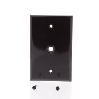 Leviton 80513 Brown Midway Phone Cable 1-Gang Wallplates .312" Opening 25-Pack