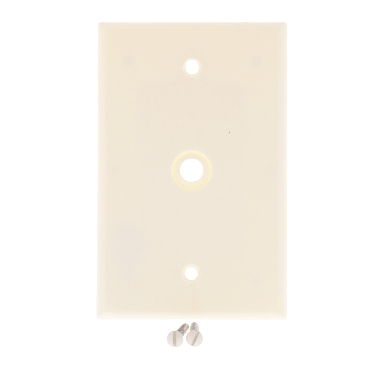 Leviton 80513-A Almond 1-Gang Telephone .312" Plastic Midway Wallplate Box Mount