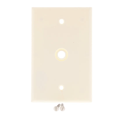Leviton 80513-A Almond 1-Gang Telephone .312" Plastic Midway Wallplate Box Mount