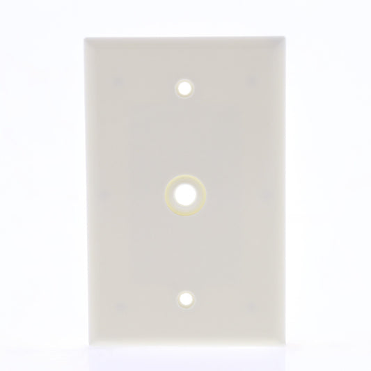 Leviton 80513-A Almond Midway 1-Gang Phone Cable Wallplates .312" Opening 3-Pack