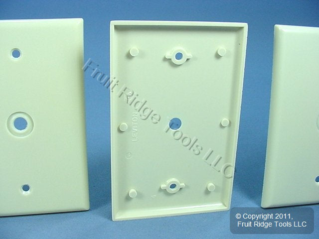 Leviton 80513-I Ivory 1-Gang .312" Opening Phone Cable Thermoset Wallplates 3pcs