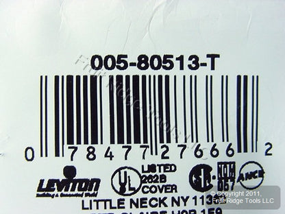 Leviton 80513-T Lt Almond 1-Gang Phone .312" Plastic Midway Wallplate Box Mount