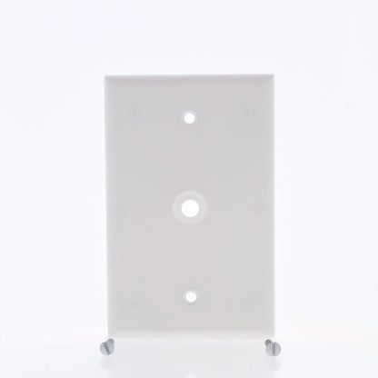 Leviton 80513-I Ivory Midway 1Gang Phone Cable Wallplates .312" Opening 25-Pack