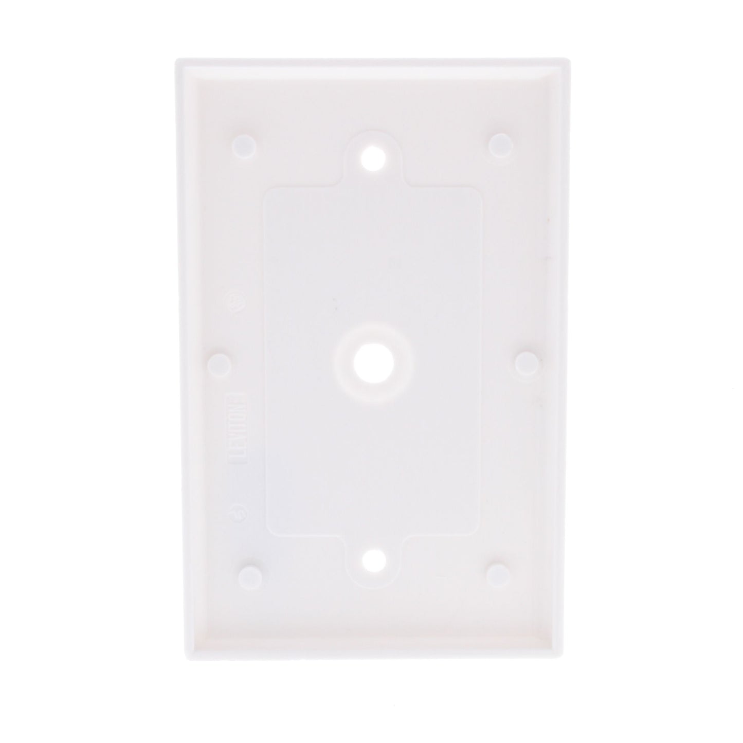 Leviton 80513-W White 1-Gang Phone .312" Hole Plastic Midway Wallplate Box Mount