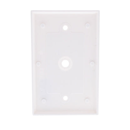 Leviton 80513-W White 1-Gang Phone .312" Hole Plastic Midway Wallplate Box Mount