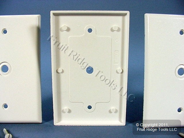 Leviton 80513-W White 1-Gang Phone .312" Plastic Midway Wallplate Box Mount 3pcs