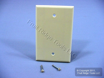 Leviton 80514-A Almond 1-Gang Blank Plastic Midway Wallplate Cover Box Mount