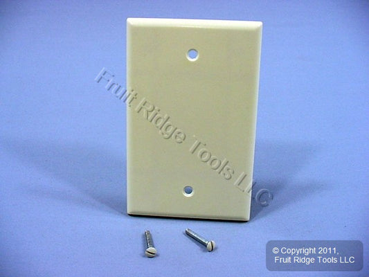 Leviton 80514-A Almond 1-Gang Blank Plastic Midway Wallplate Cover Box Mount