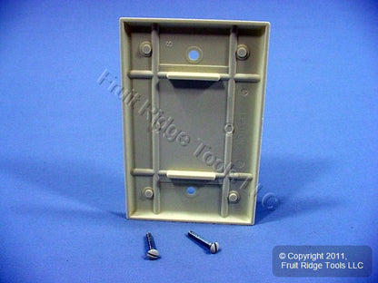 Leviton 80514-A Almond 1-Gang Blank Plastic Midway Wallplate Cover Box Mount