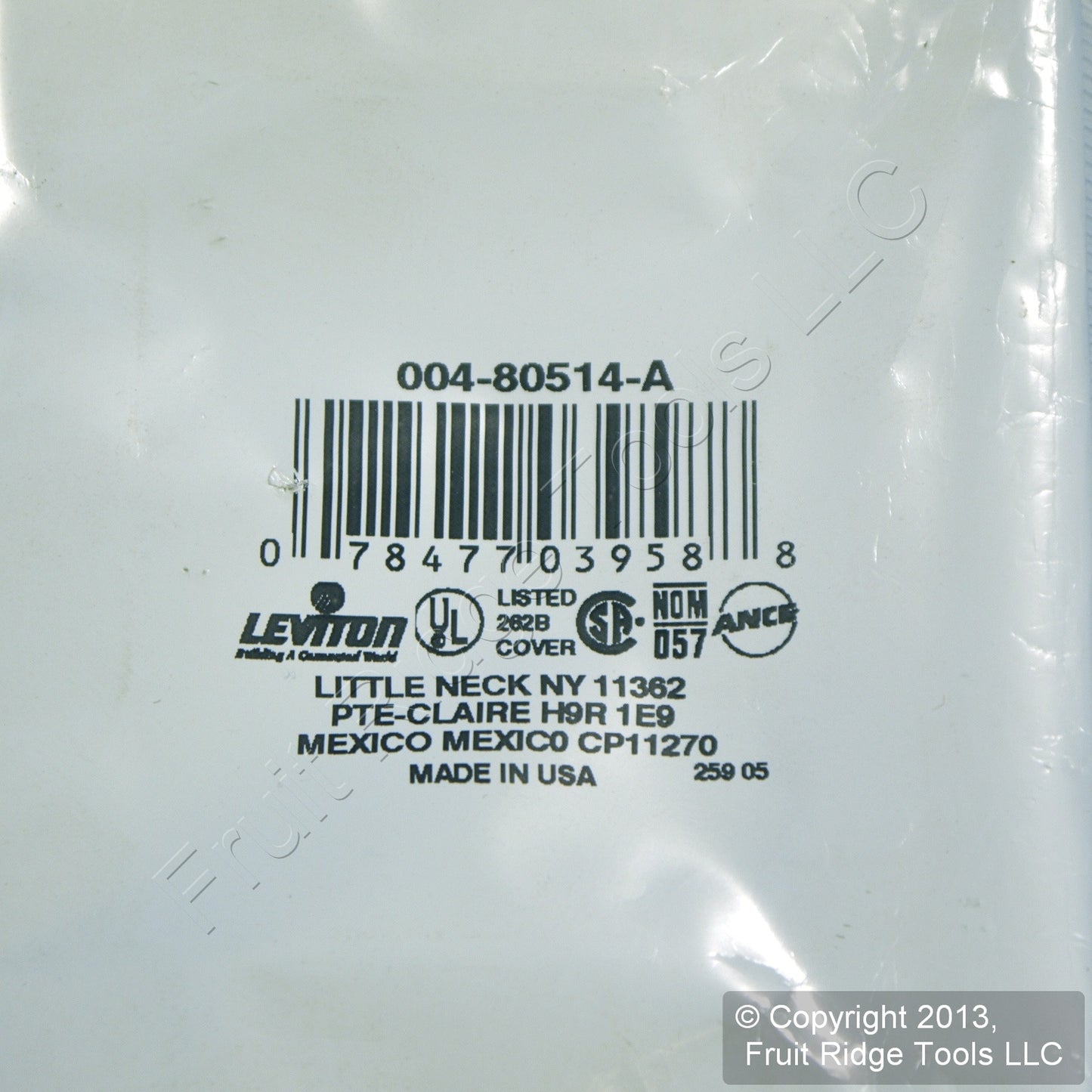 Leviton 80514-A Almond 1-Gang Blank Plastic Midway Wallplate Cover Box Mount 3pc