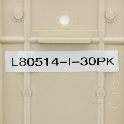 Leviton 80514-I Ivory 1-Gang Blank Plastic Midway Wallplate Cover BoxMount 30pcs
