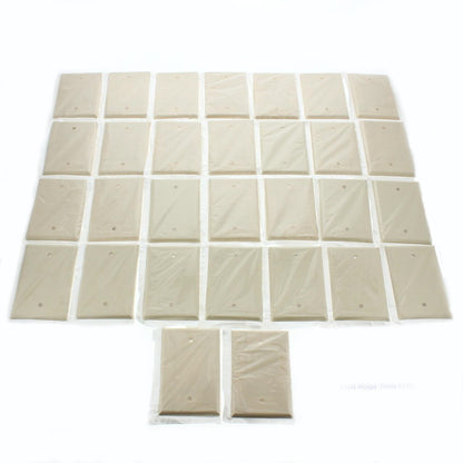 Leviton 80514-I Ivory 1-Gang Blank Plastic Midway Wallplate Cover BoxMount 30pcs