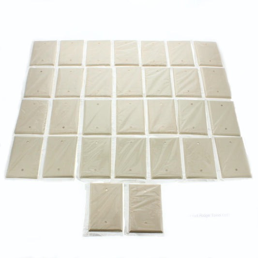Leviton 80514-I Ivory 1-Gang Blank Plastic Midway Wallplate Cover BoxMount 30pcs