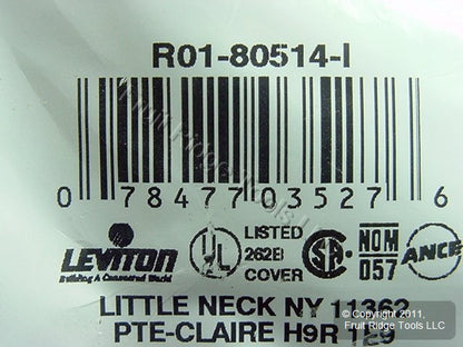Leviton 80514-I Ivory 1-Gang Blank Plastic Midway Wallplate Cover Box Mount 3pcs