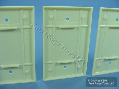 Leviton 80514-I Ivory 1-Gang Blank Plastic Midway Wallplate Cover Box Mount 3pcs