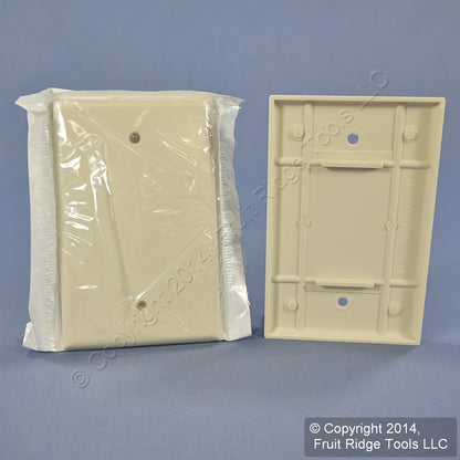 Leviton 80514-T Lt Almond 1-Gang Blank Plastic Midway Wallplate Box Mount 3pcs
