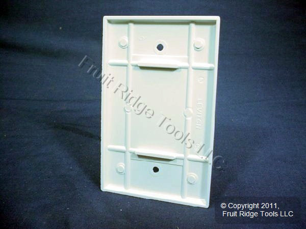 Leviton 80514-W White 1-Gang Blank Plastic Midway Wallplate Cover Box Mount