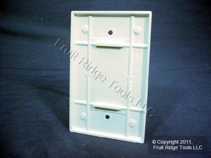 Leviton 80514-W White 1-Gang Blank Plastic Midway Wallplate Cover Box Mount