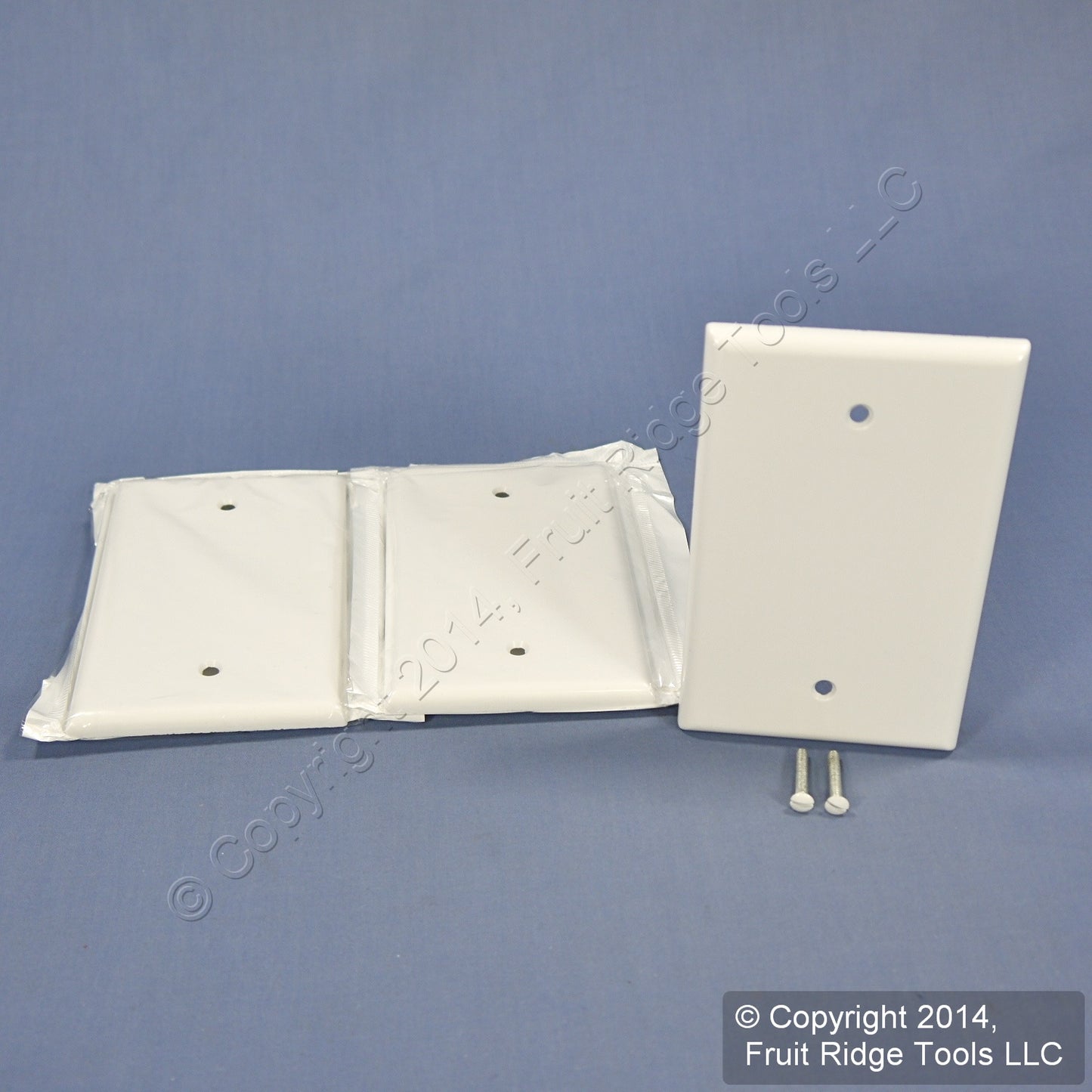 3 Leviton White 1-Gang Blank Midway Box Mount Wallplate Plastic Covers 80514-W