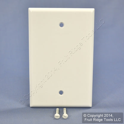 3 Leviton White 1-Gang Blank Midway Box Mount Wallplate Plastic Covers 80514-W