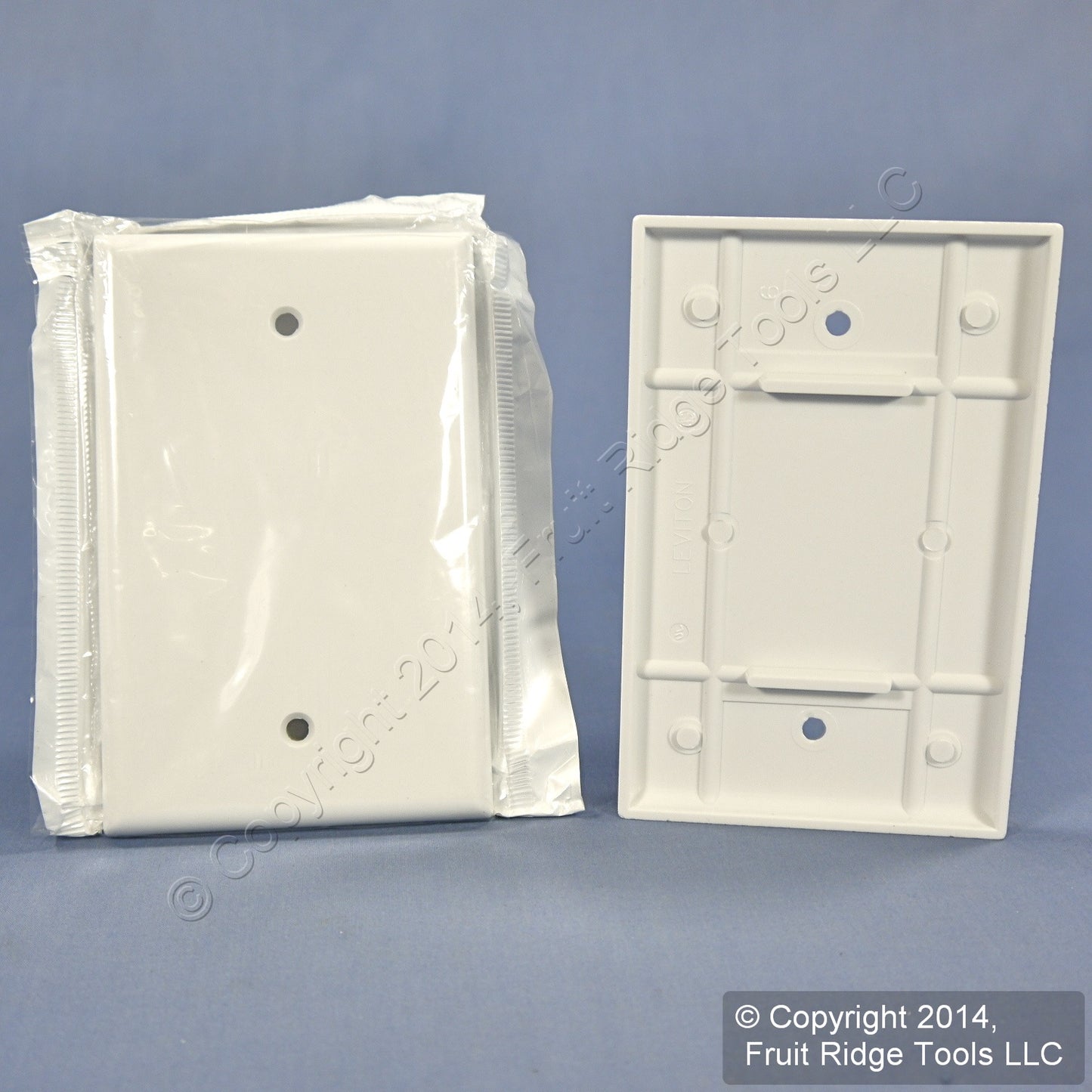 3 Leviton White 1-Gang Blank Midway Box Mount Wallplate Plastic Covers 80514-W