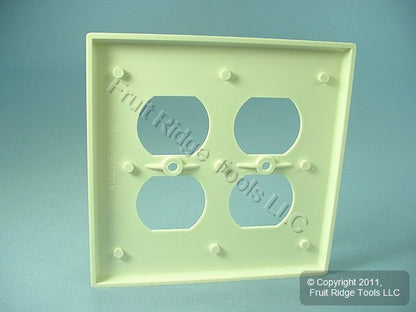 Leviton 80516-A Almond 2-Gang Duplex Outlet Plastic Midway Wallplate Cover Plate